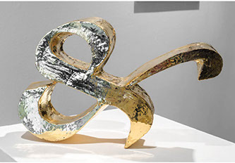 Clay Sculpture of an Ampersand Symbol by Cecilia Torres from Ink and Clay 40 Exhibit.